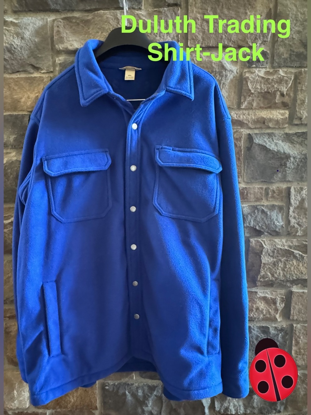 Duluth Trading Co Blue Fleece Shirt-Jack - XXL